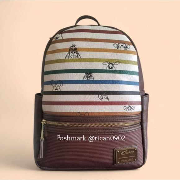 Loungefly Disney Winnie the Pooh Stripes Mini Backpack